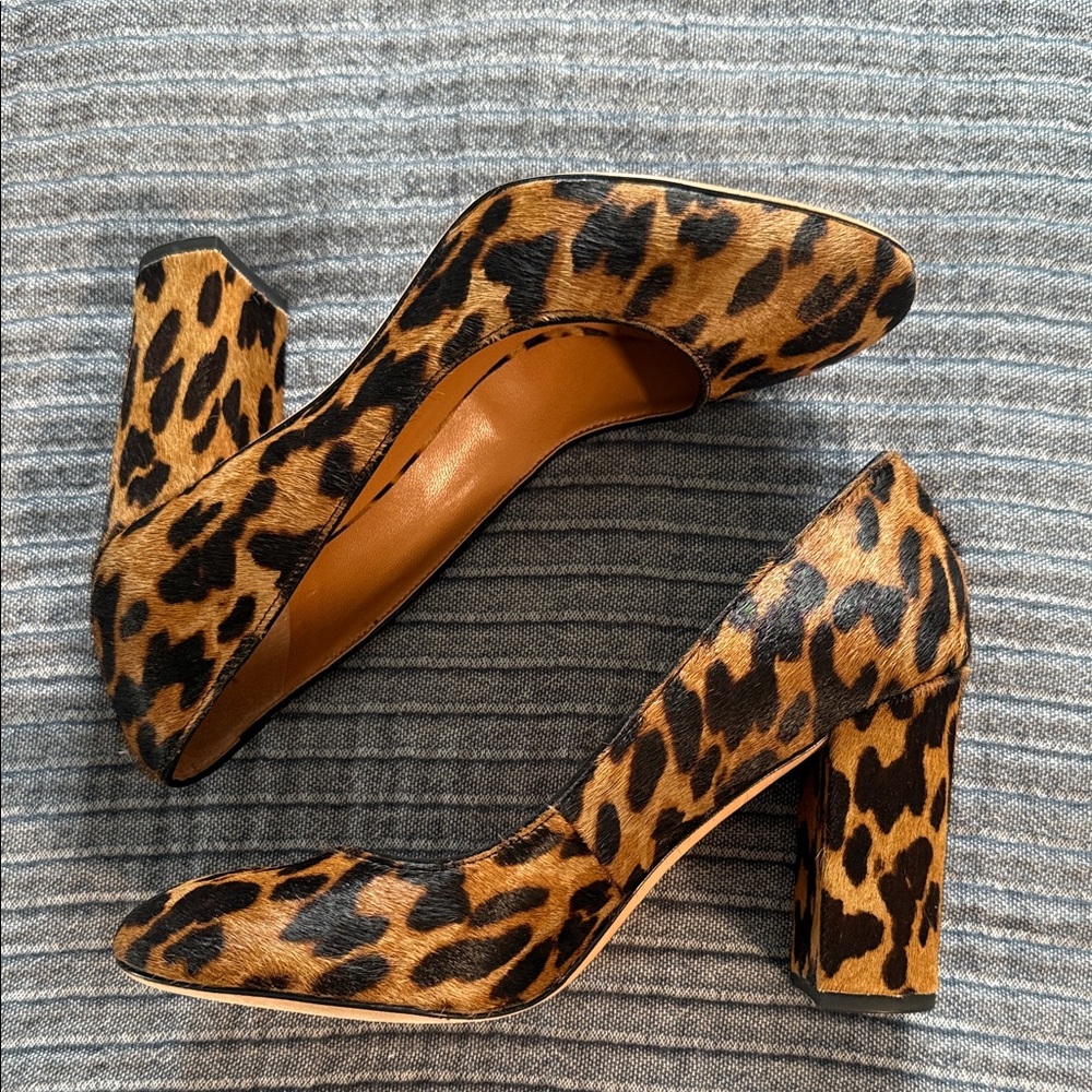 J. McLaughlin Brown Leopard Mila Heels